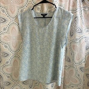 Express Women's Light Blue Floral Blouse